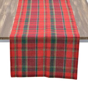 Napron de masa, rosu carouri, 40x140 cm