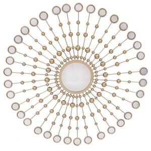 Oglinda perete, aurie, pietre, 101 cm