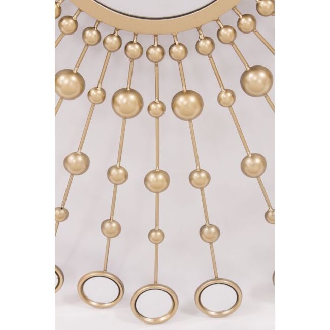 Oglinda perete, aurie, pietre, 101 cm