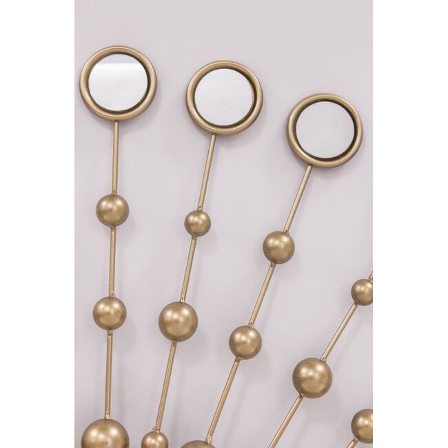 Oglinda perete, aurie, pietre, 101 cm