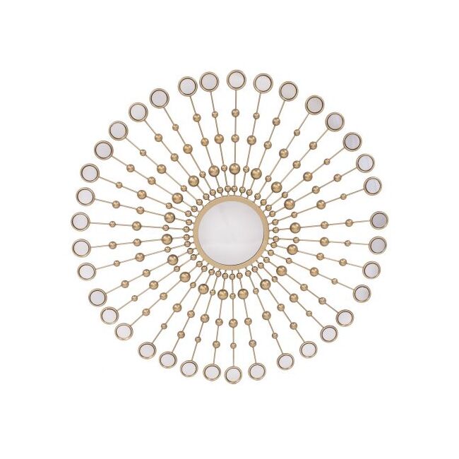 Oglinda perete, aurie, pietre, 101 cm